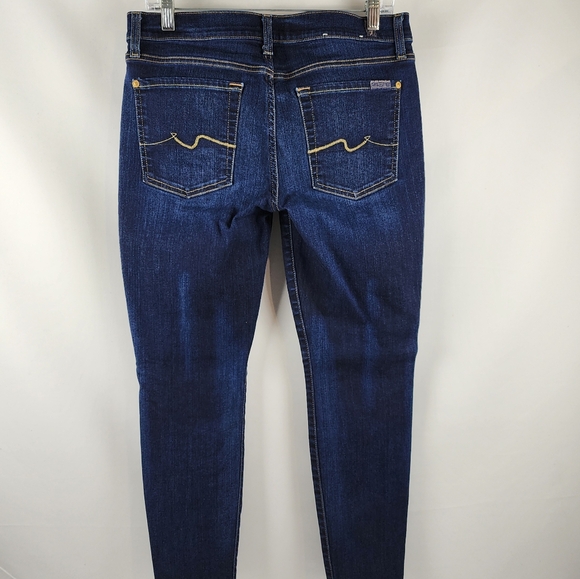 7 For All Mankind Jeans Womens 31 Blue The Skinny Ankle Denim (31x29) - Picture 8 of 11